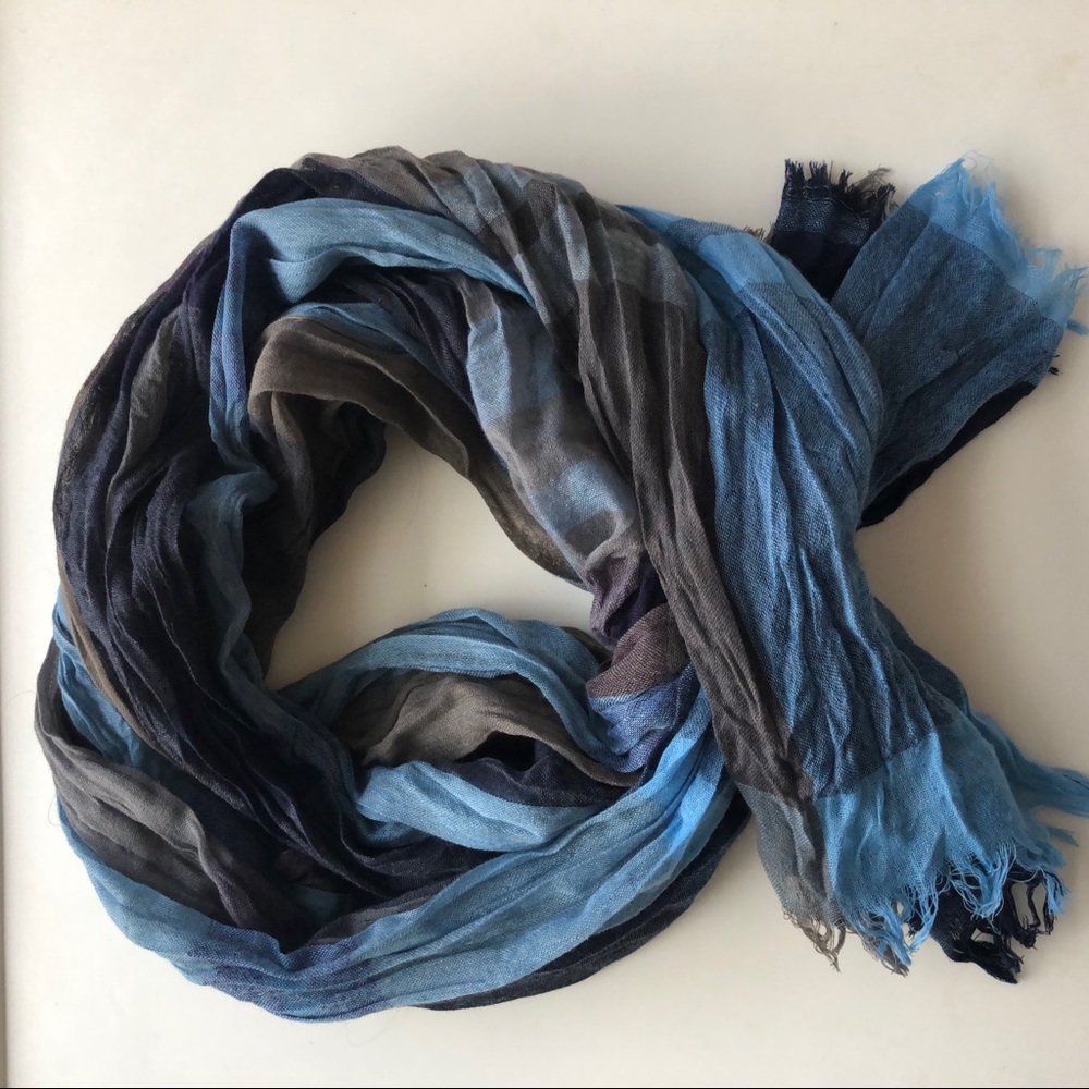 Blue Plaid Scarf
